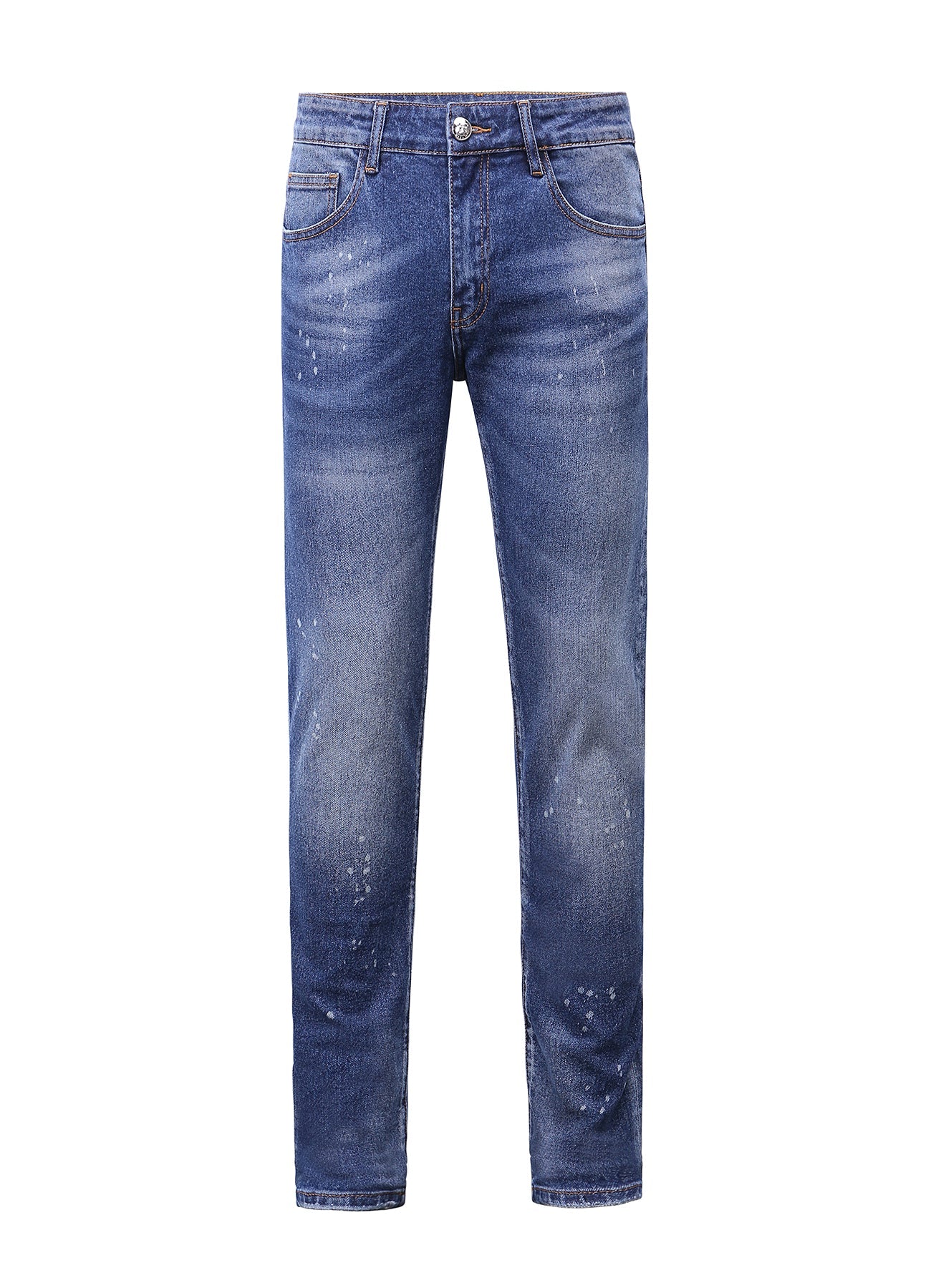 Lucchi Italy Medium Blue Slim-Fit Jeans
