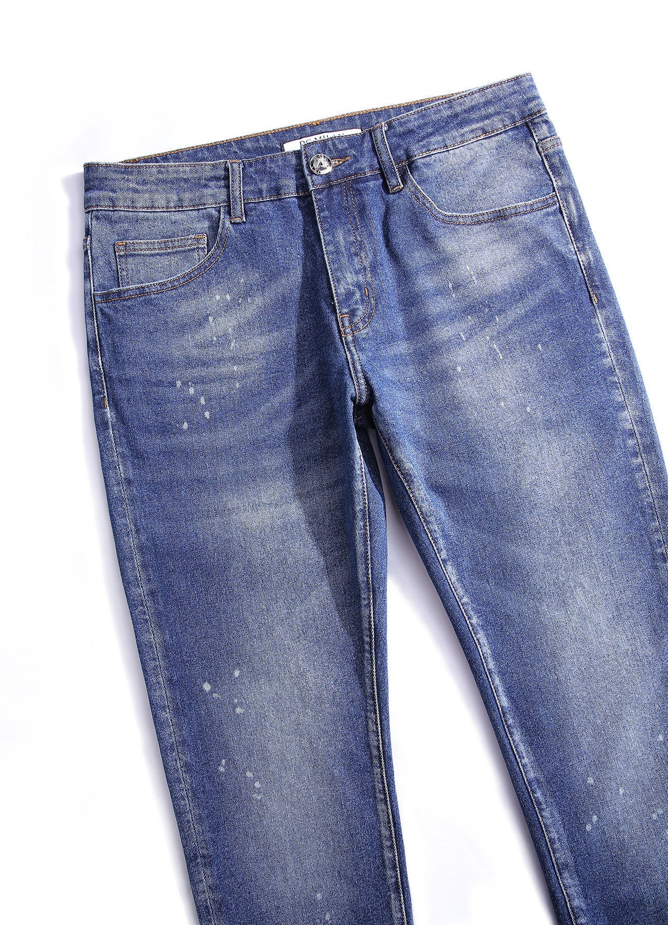 Lucchi Italy Medium Blue Slim-Fit Jeans