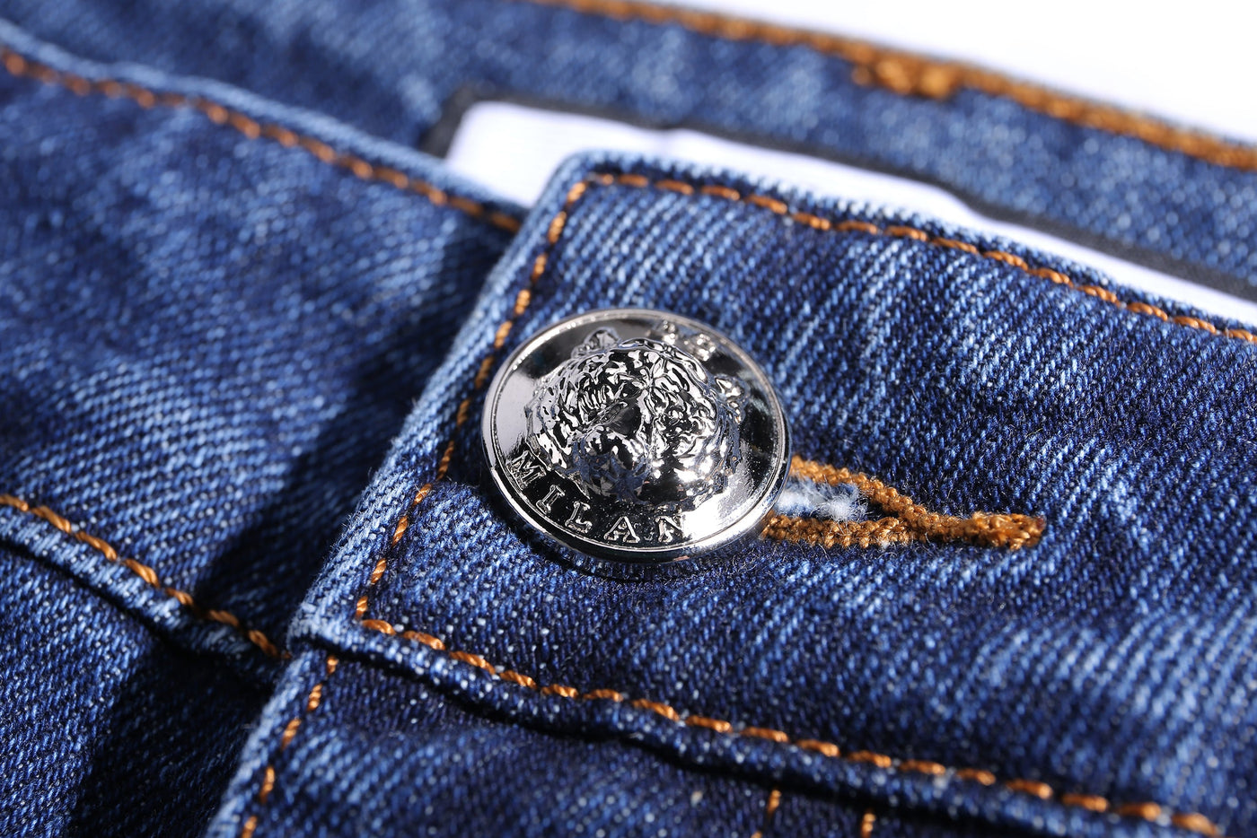 Lucchi Italy Medium Blue Slim-Fit Jeans