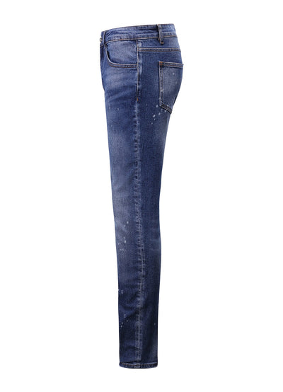 Lucchi Italy Medium Blue Slim-Fit Jeans