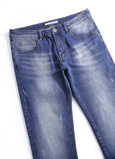 Lucchi Italy Medium Blue Slim-Fit Jeans
