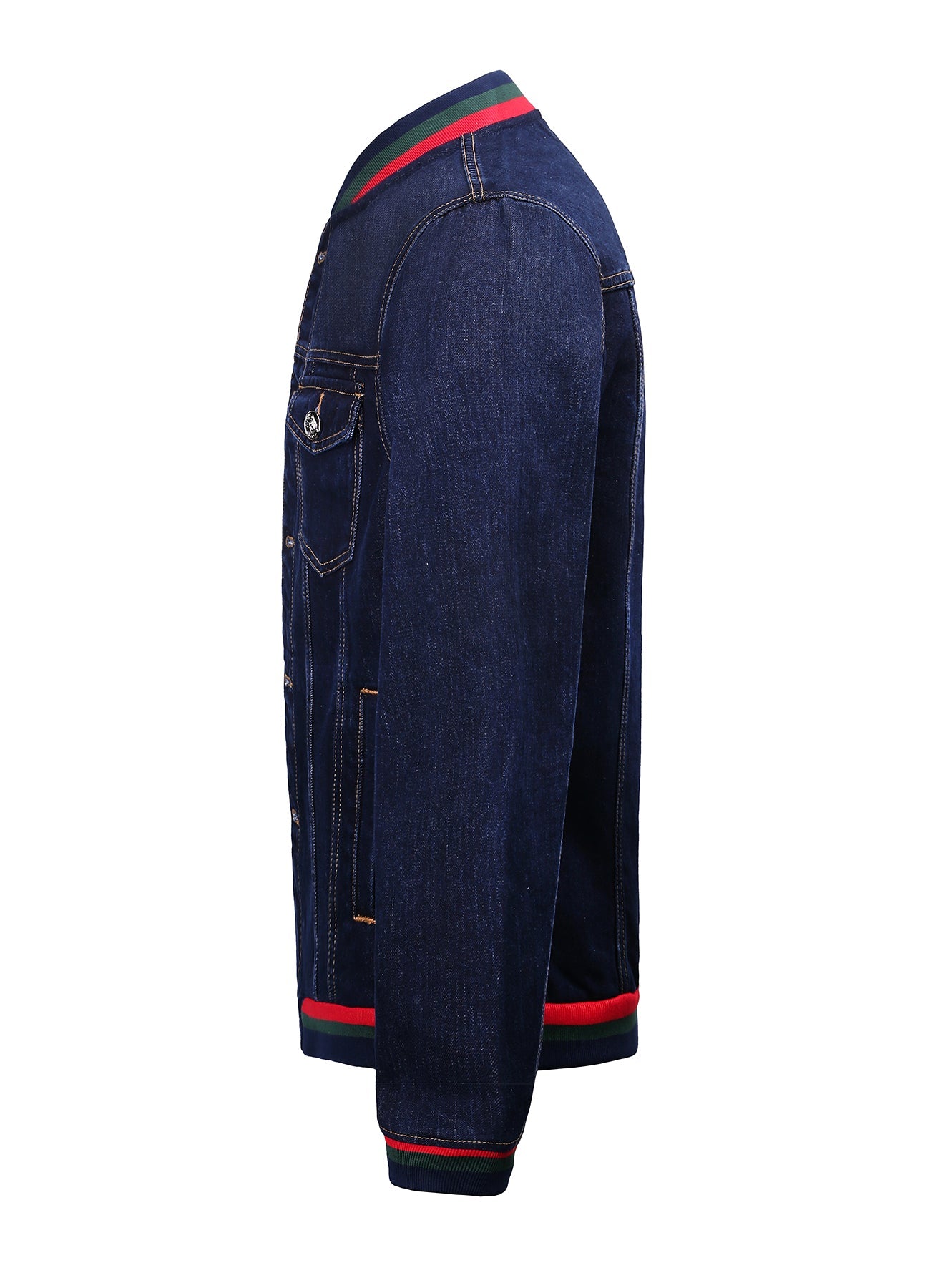 Lucchi Italy Embroidered Dark Blue Classic Denim Jacket