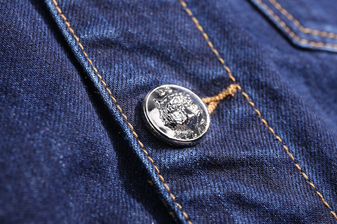 Lucchi Italy Embroidered Dark Blue Classic Denim Jacket