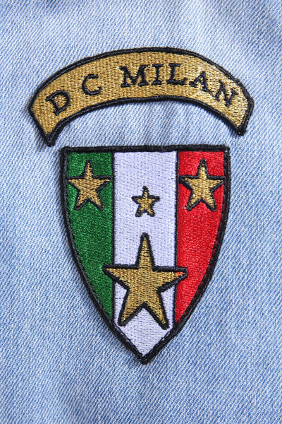 Lucchi Italy Embroidered Light Blue Classic Denim Jacket