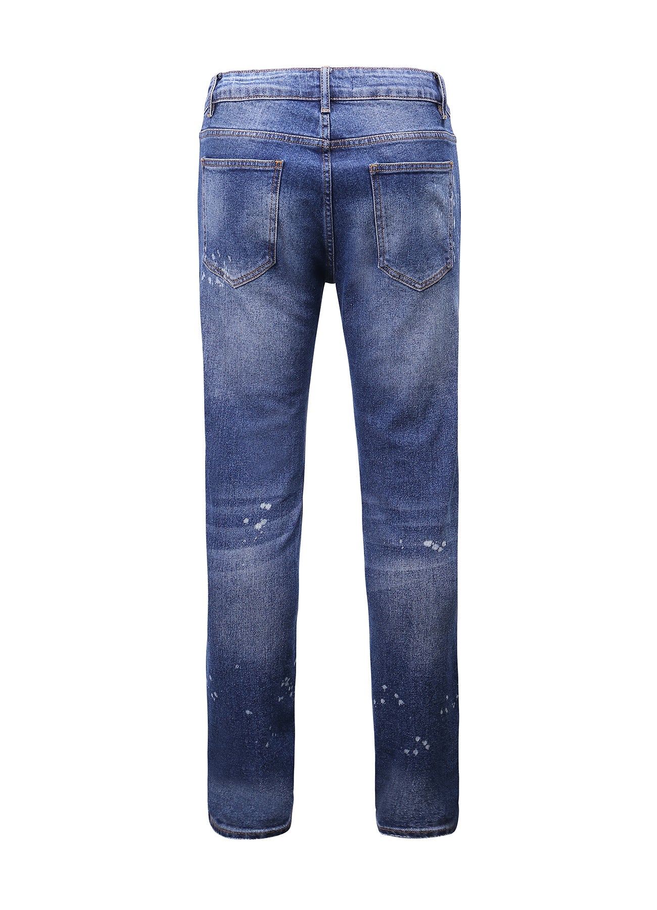 Lucchi Italy Medium Blue Slim-Fit Jeans With 2 Logos
