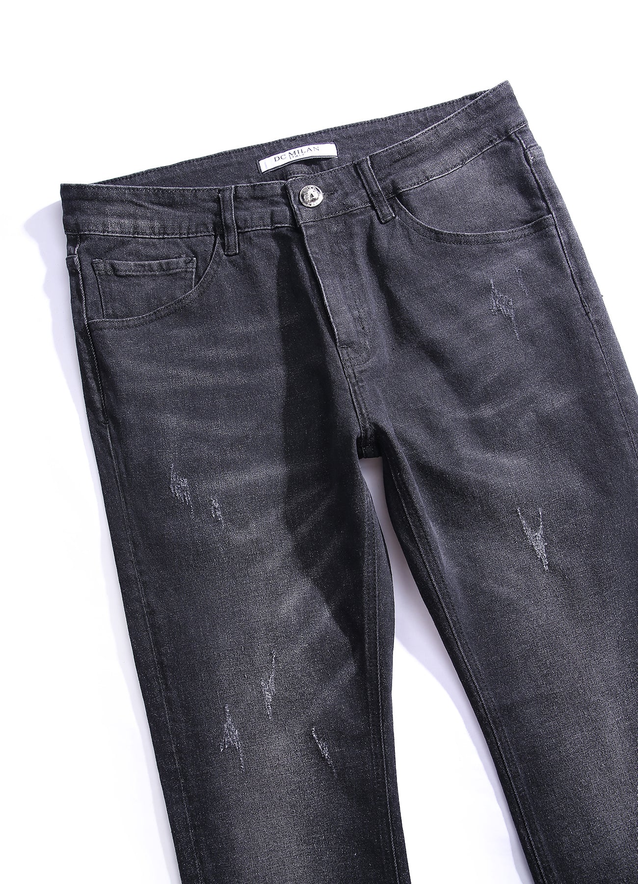 Lucchi Italy Slim-Fit Black Jeans