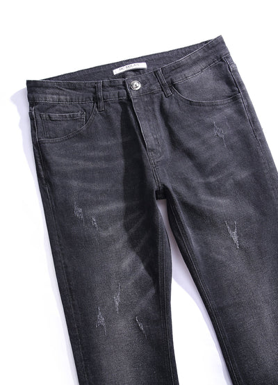 Lucchi Italy Slim-Fit Black Jeans