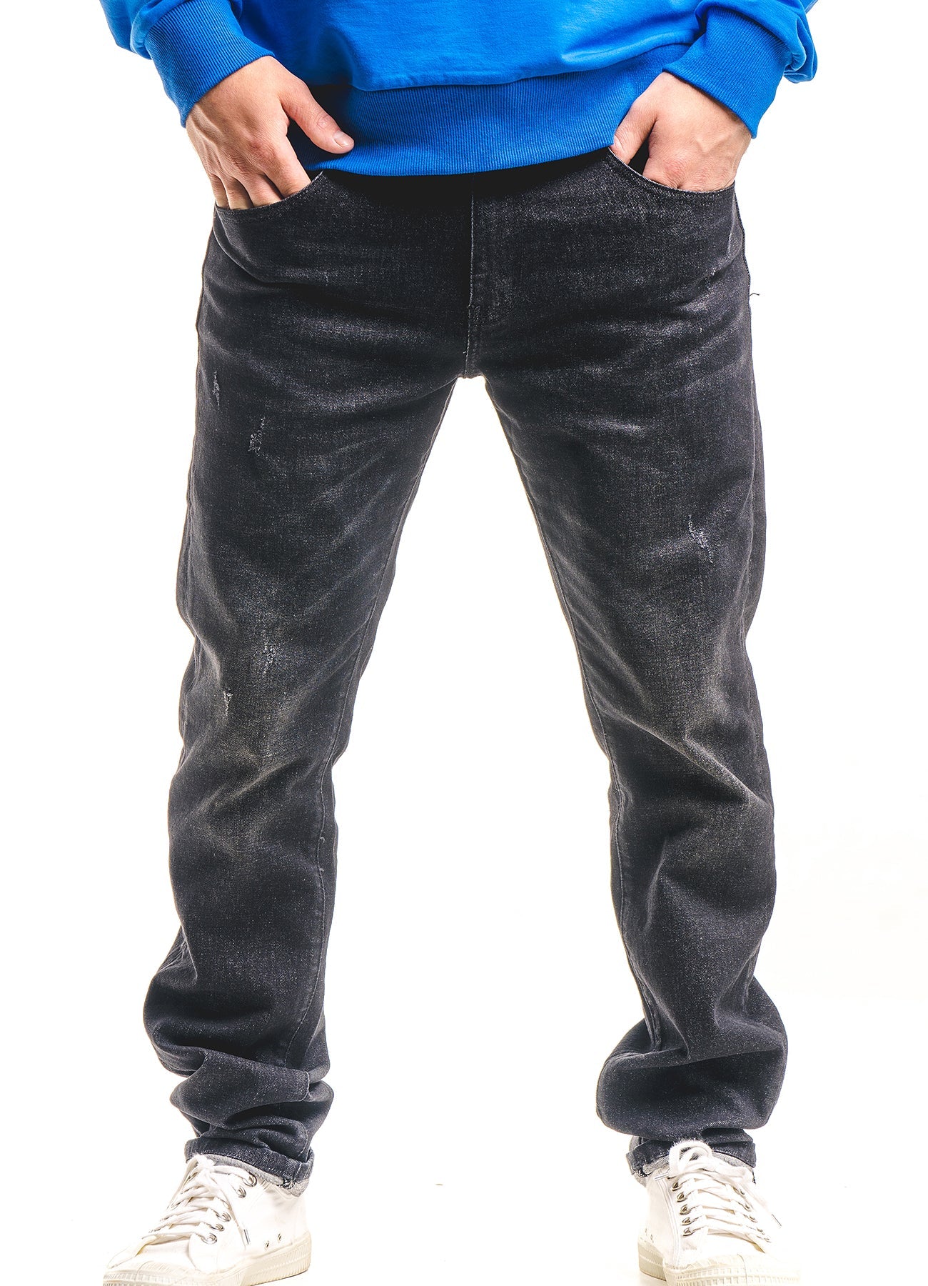 Lucchi Italy Slim-Fit Black Jeans