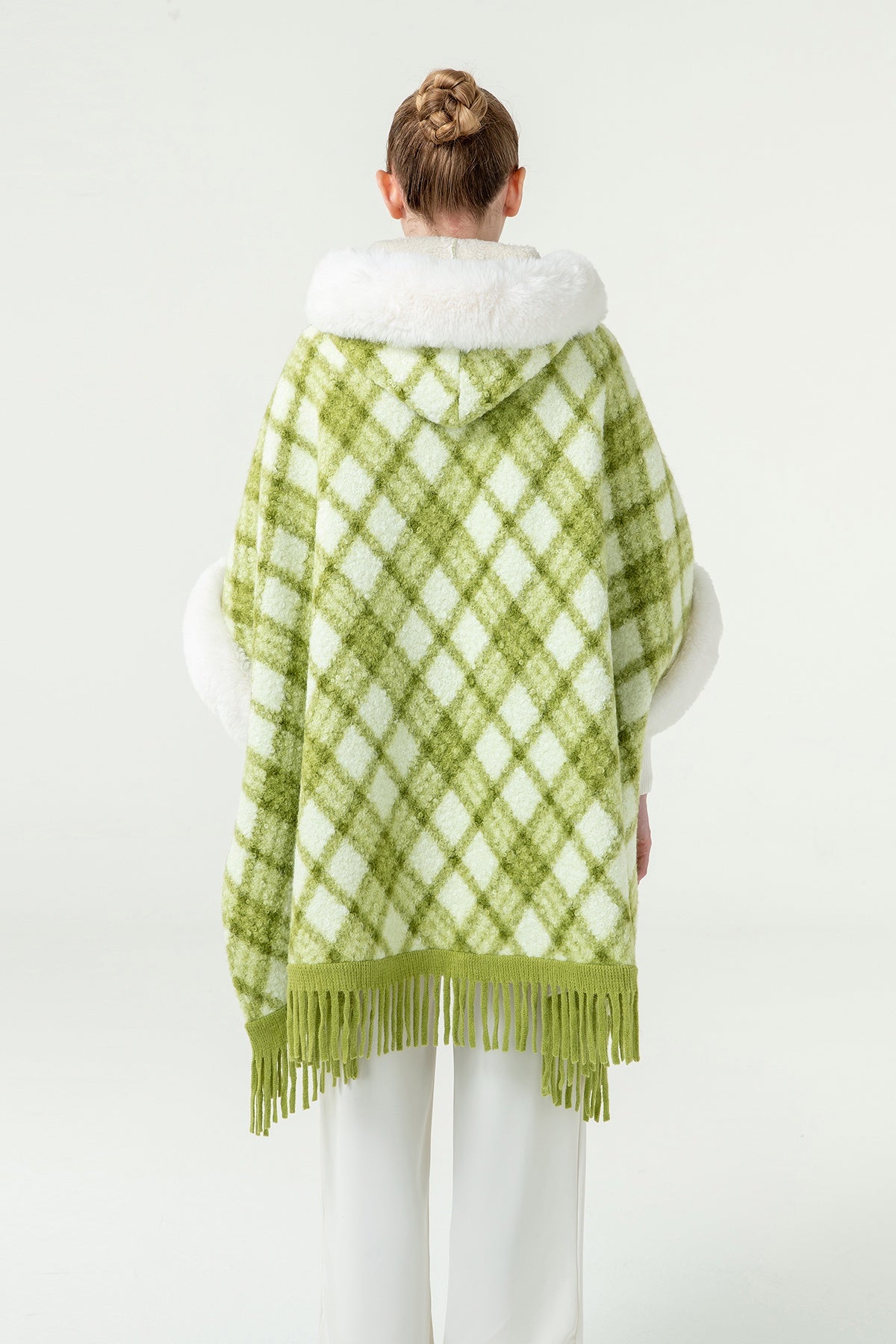 Lucchi Italy Women's Hooded Cape - Green