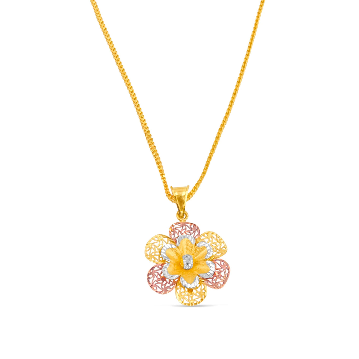 Lucchi Italy 22k Yellow, White & Rose Gold - Pendant Style 21