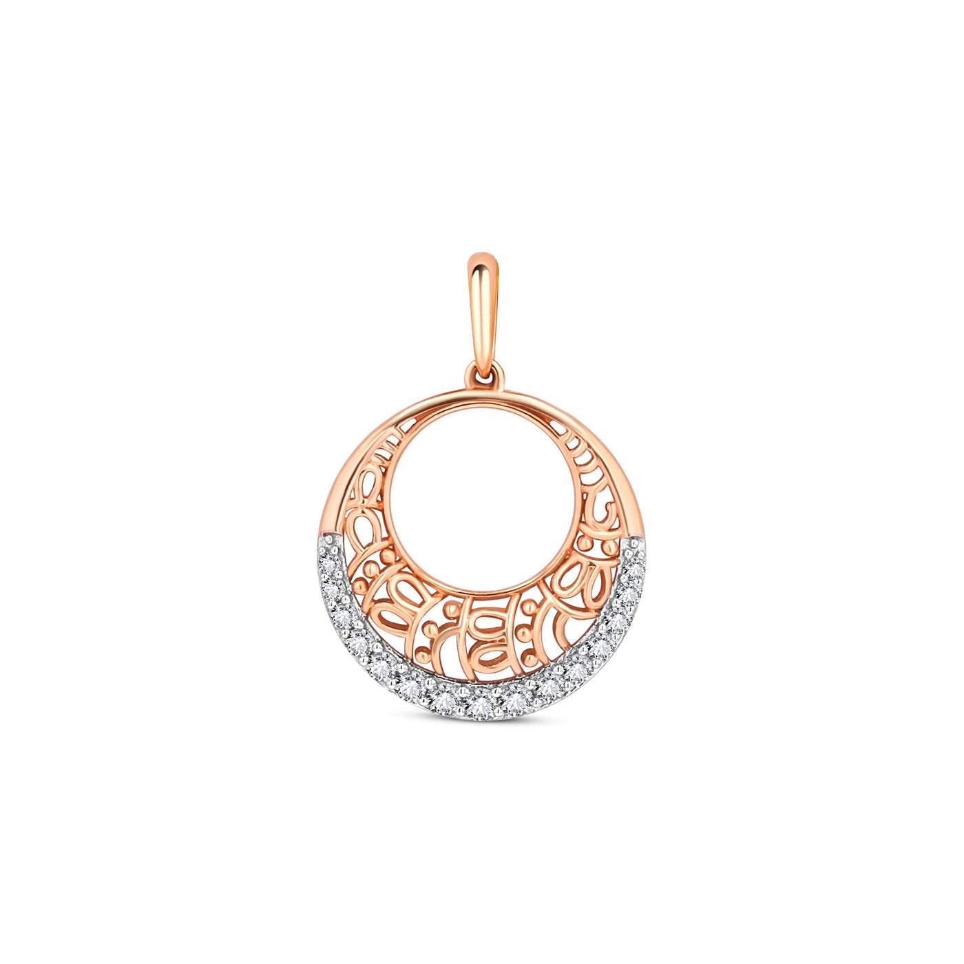 Lucchi Italy 18k Rose-Gold with Diamonds - Pendant Style 1