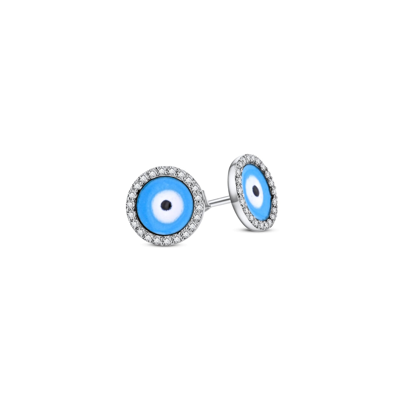 Lucchi Italy 18k White-Gold with Diamonds - Earring Style 3