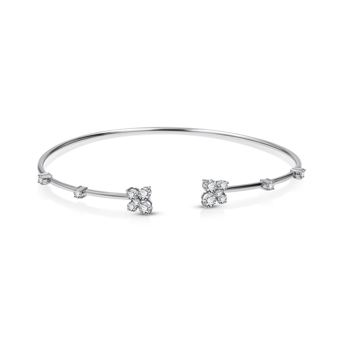 Lucchi Italy 18k Solid White Gold with Diamonds - Bracelet Style 5
