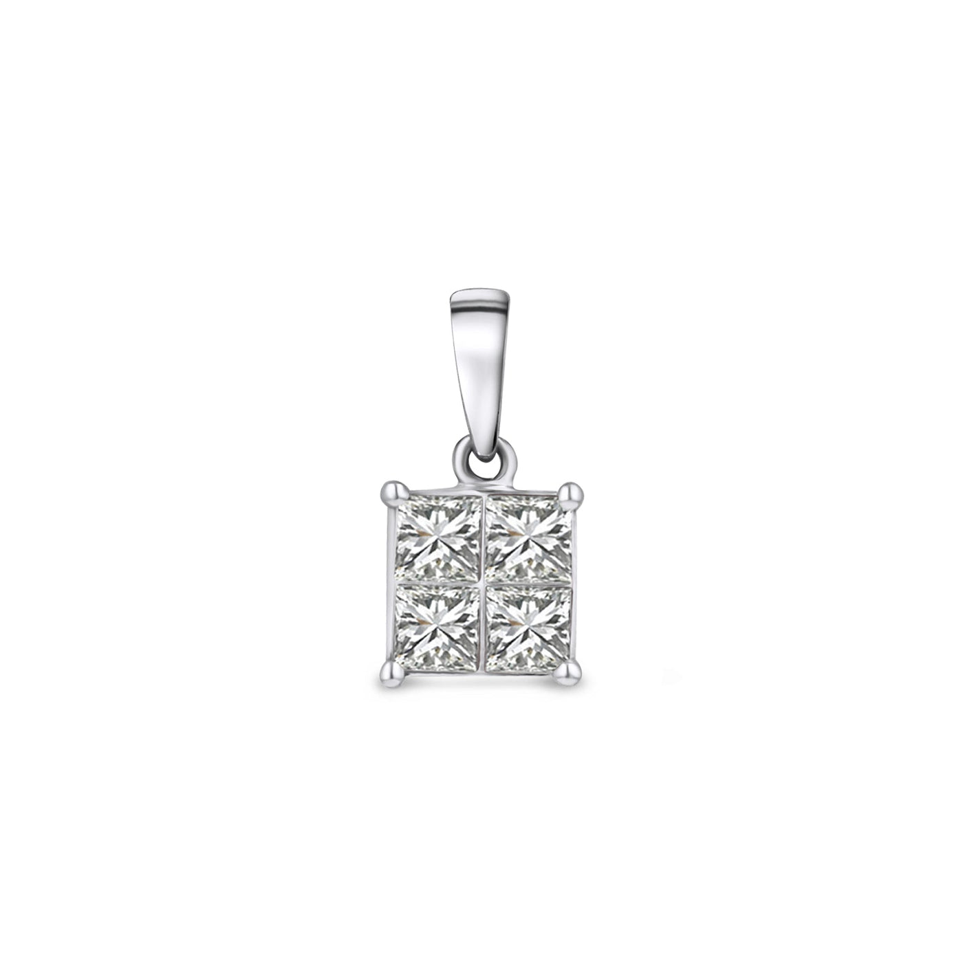 Lucchi Italy 18k White-Gold with Diamonds - Pendant Style 8