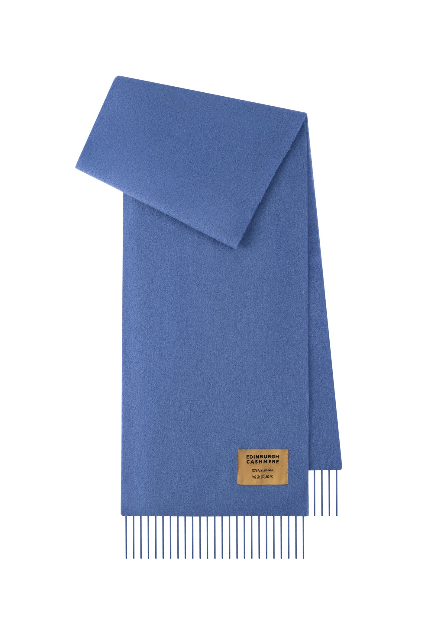 Plain Merino Wool Scarf Light Blue 126