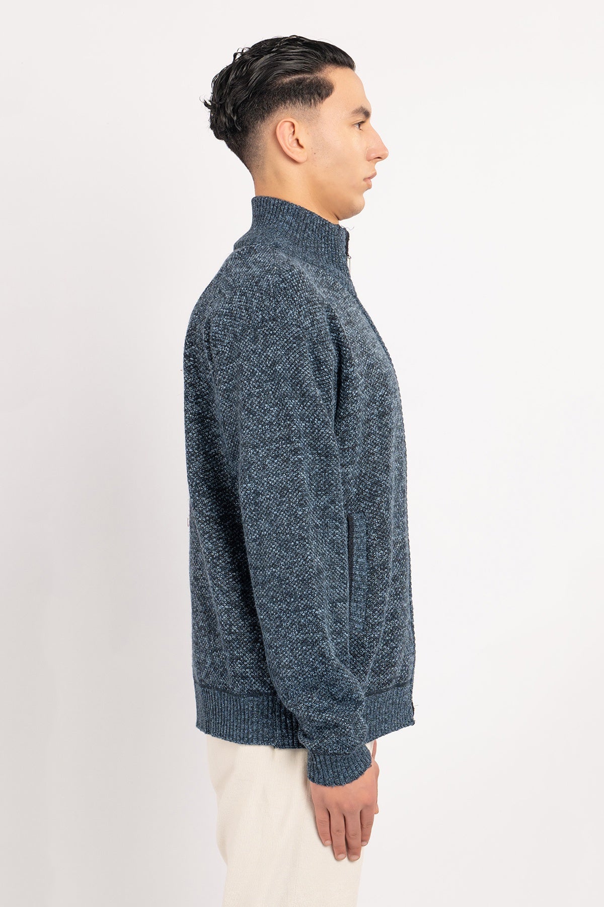 Lucchi Italy Men's Cardigan - Blue