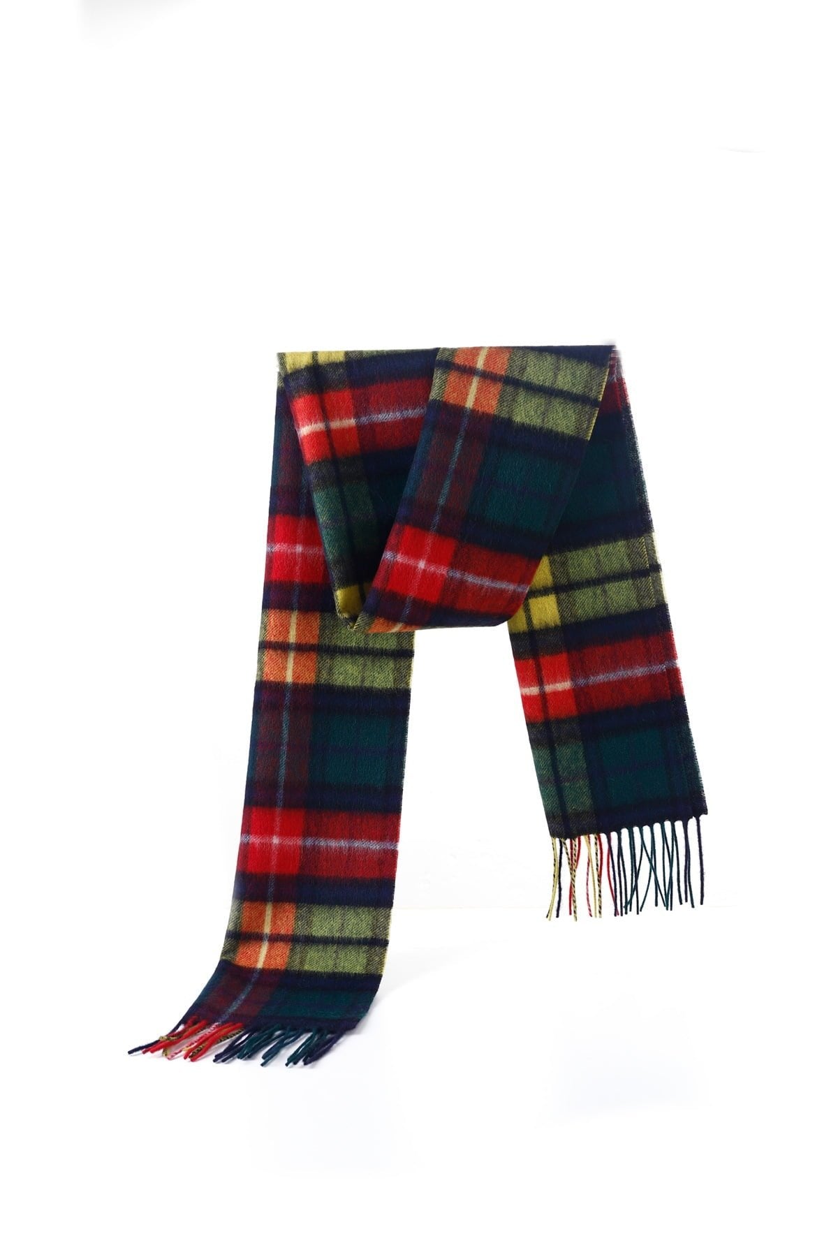 Lucchi Italy 100% Pure Cashmere Scarf Scottish Design Buchanan Tartan