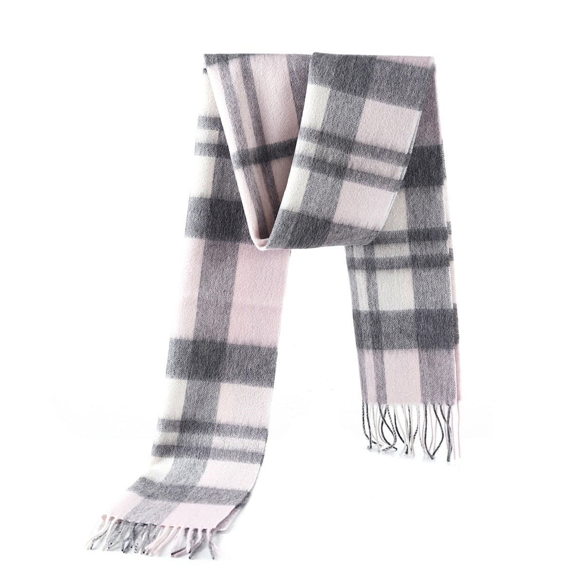 Lucchi Italy 100% Pure Cashmere DC Pink Scarf - Big Size