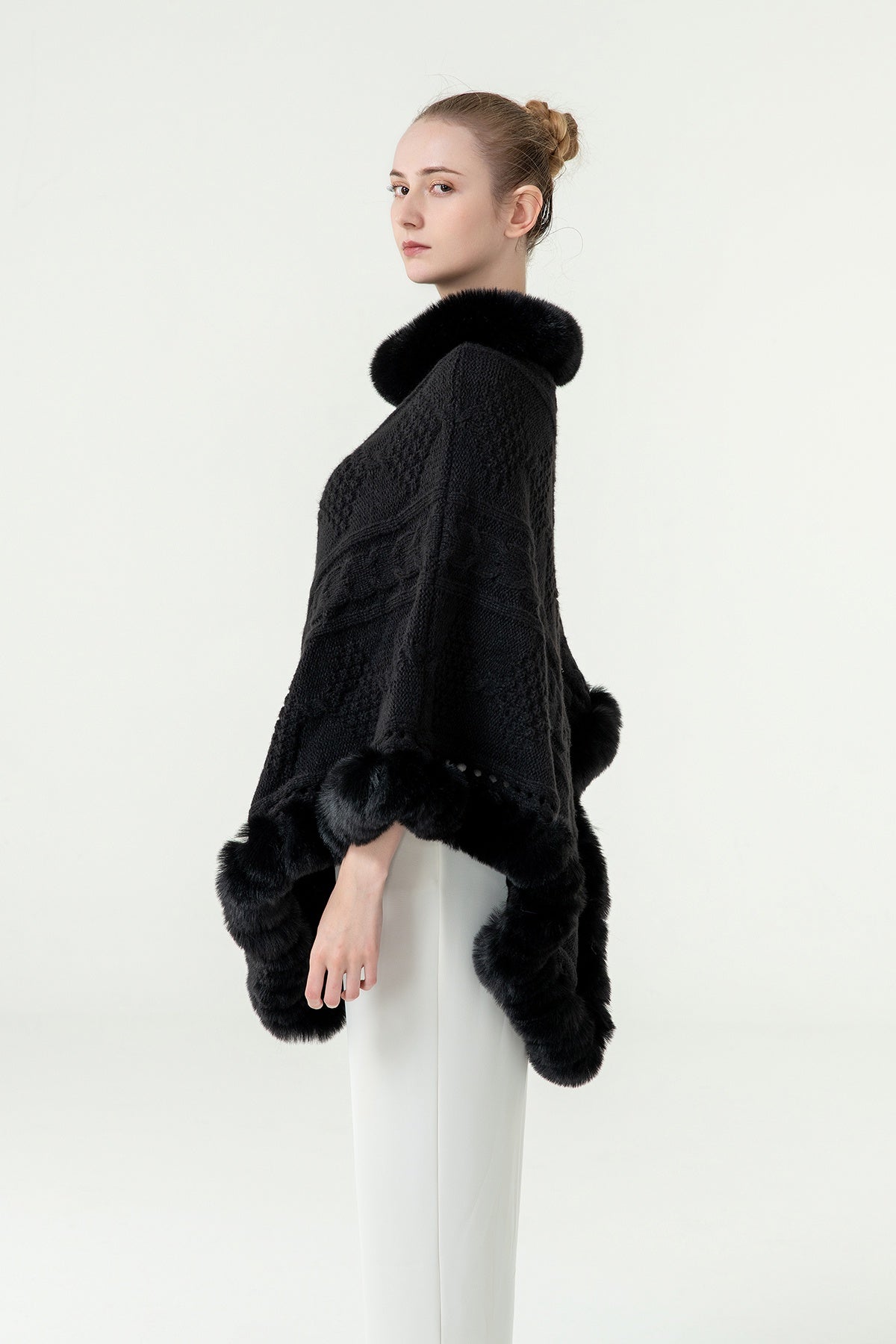 Lucchi Italy Women's Poncho - Black