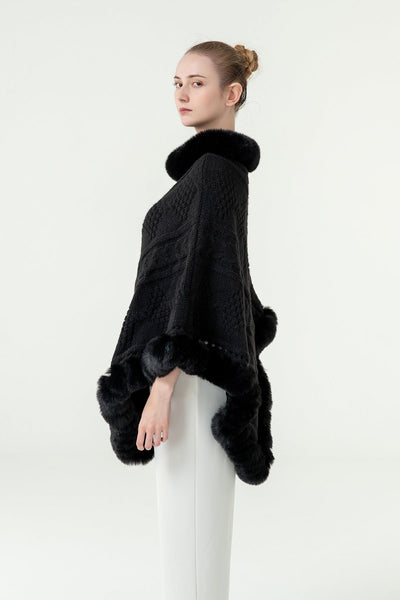 Lucchi Italy Women's Poncho - Black