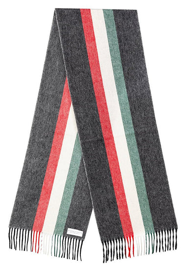 Lucchi Italy Designer Scarf Milano Grey Scarf 100% Pure wool
