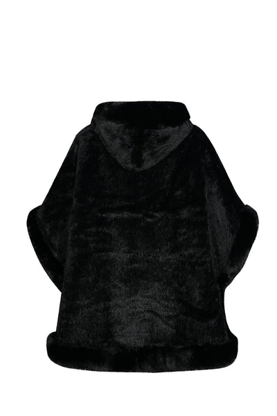 Lucchi Italy Women's Hooded Cape - Black