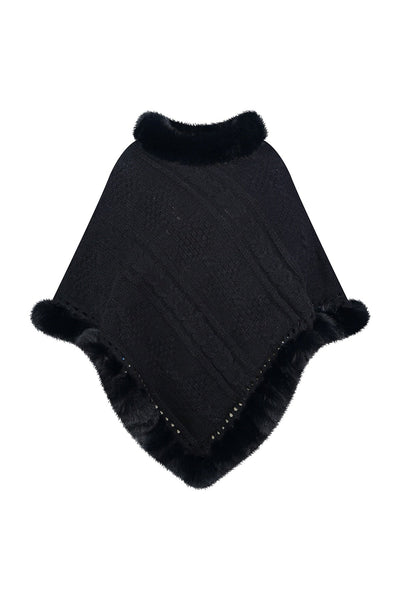 Lucchi Italy Women's Poncho - Black