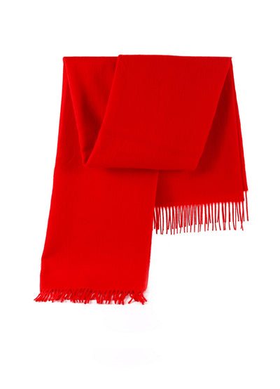 Lucchi Italy Red Blanket 100% Pure Lambs wool Scottish Throw