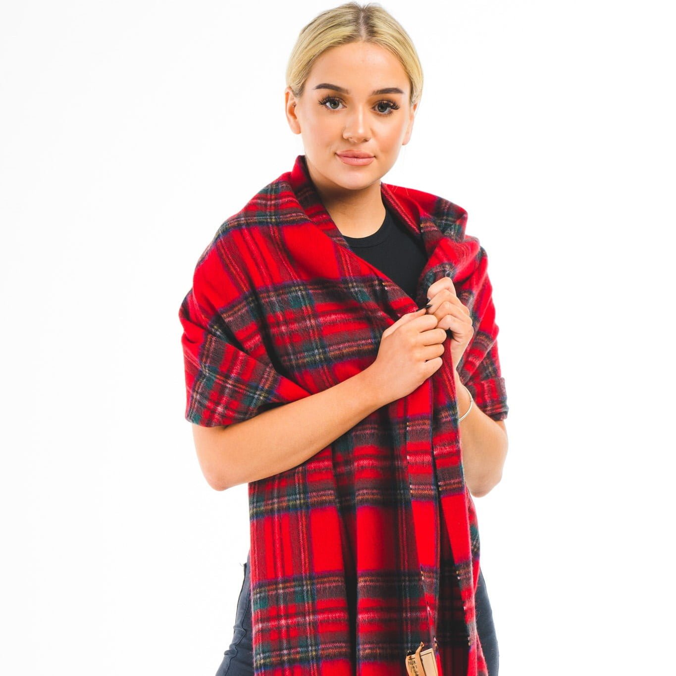 Lucchi Italy Royal Stewart Stole 100% Pure Lambswool