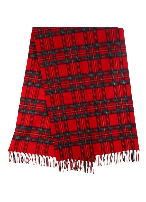 Lucchi Italy Blanket 100% Pure wool Throw Scottish Check