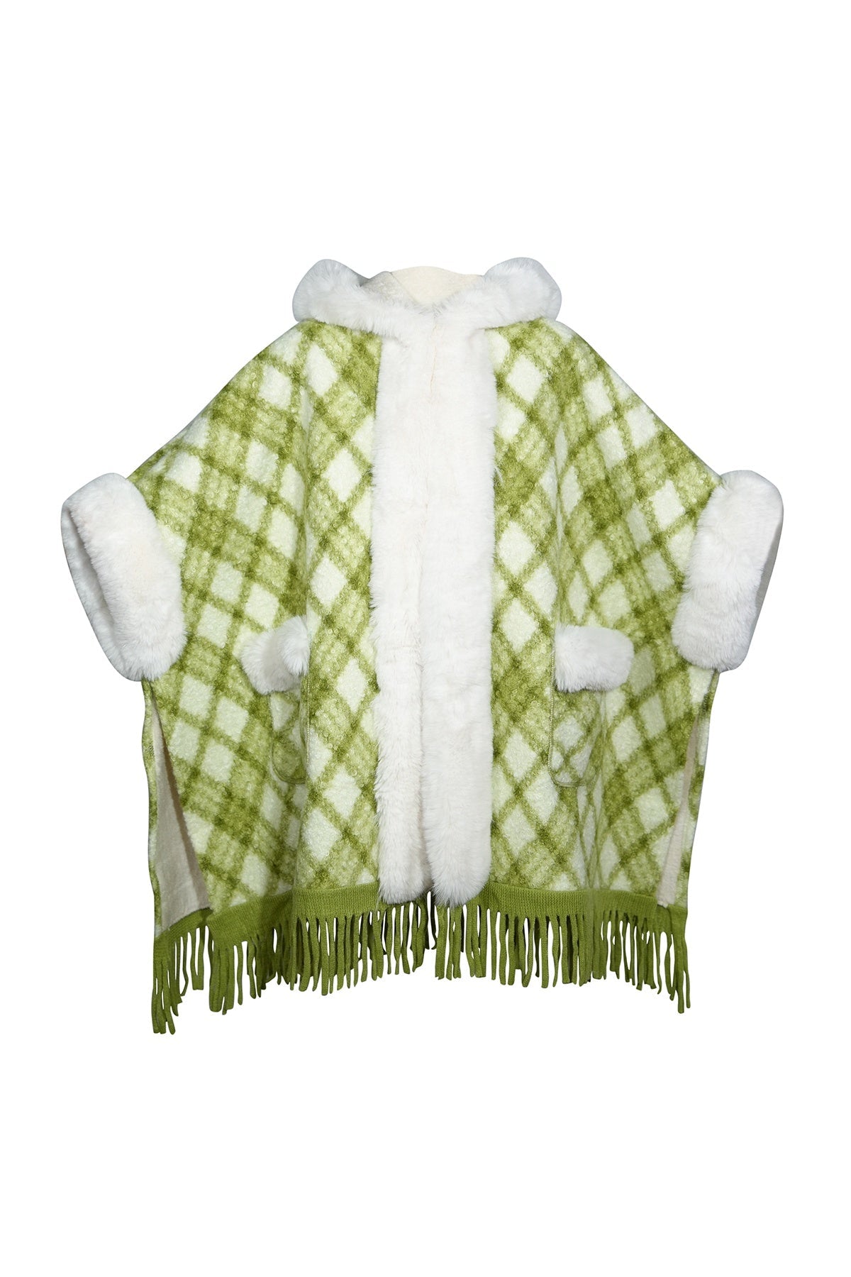 Lucchi Italy Women's Hooded Cape - Green