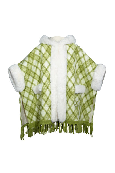 Lucchi Italy Women's Hooded Cape - Green
