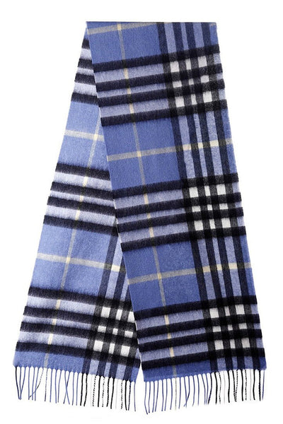 Lucchi Italy Scarf DC Classic Blue Oversized Wrap 100% Pure Lambswool