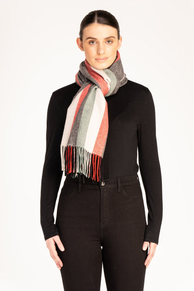 Lucchi Italy Milano Grey Stole 100% Pure Lambswool