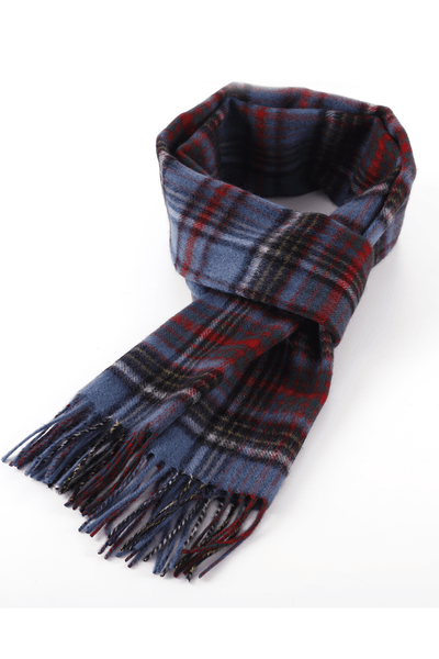 Lucchi Italy 100% Pure Cashmere Scarf Design Anderson Tartan - Big Size