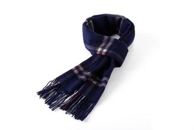 Lucchi Italy Scarf 100% Pure Lambs wool Navy