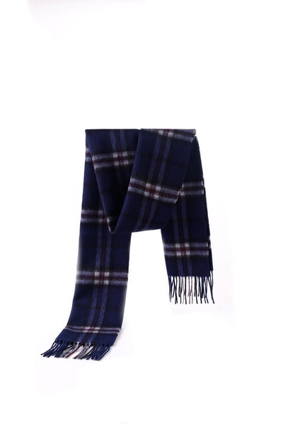 Lucchi Italy Scarf 100% Pure Lambs wool Navy