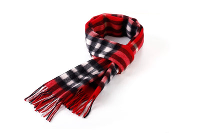 Lucchi Italy Scarf DC Red 100% Pure Lambswool