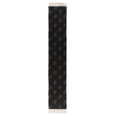 Lucchi Italy Thistle Small Charcoal Scarf 100% Pure Lambswool