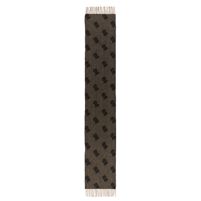 Lucchi Italy Thistle Small Charcoal Scarf 100% Pure Lambswool