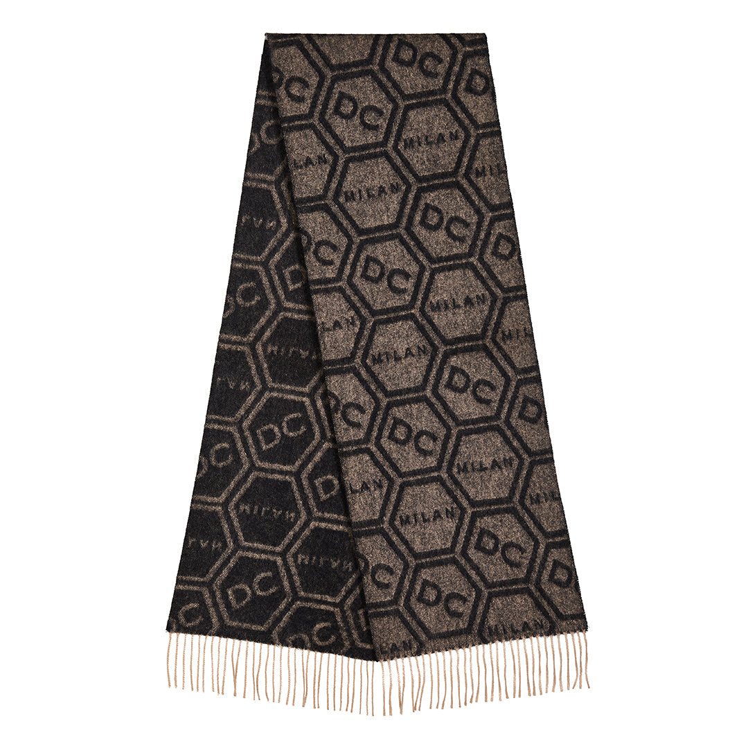 Lucchi Italy Scarf Exclusive Iconic Design 100% Pure Wool