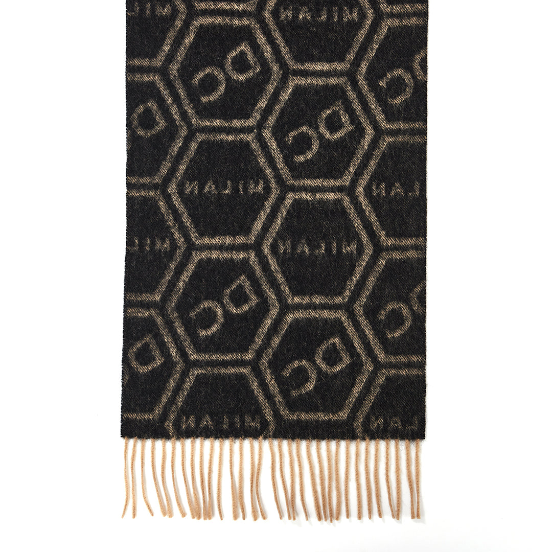 Lucchi Italy Scarf Exclusive Iconic Design 100% Pure Wool
