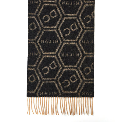Lucchi Italy Scarf Exclusive Iconic Design 100% Pure Wool