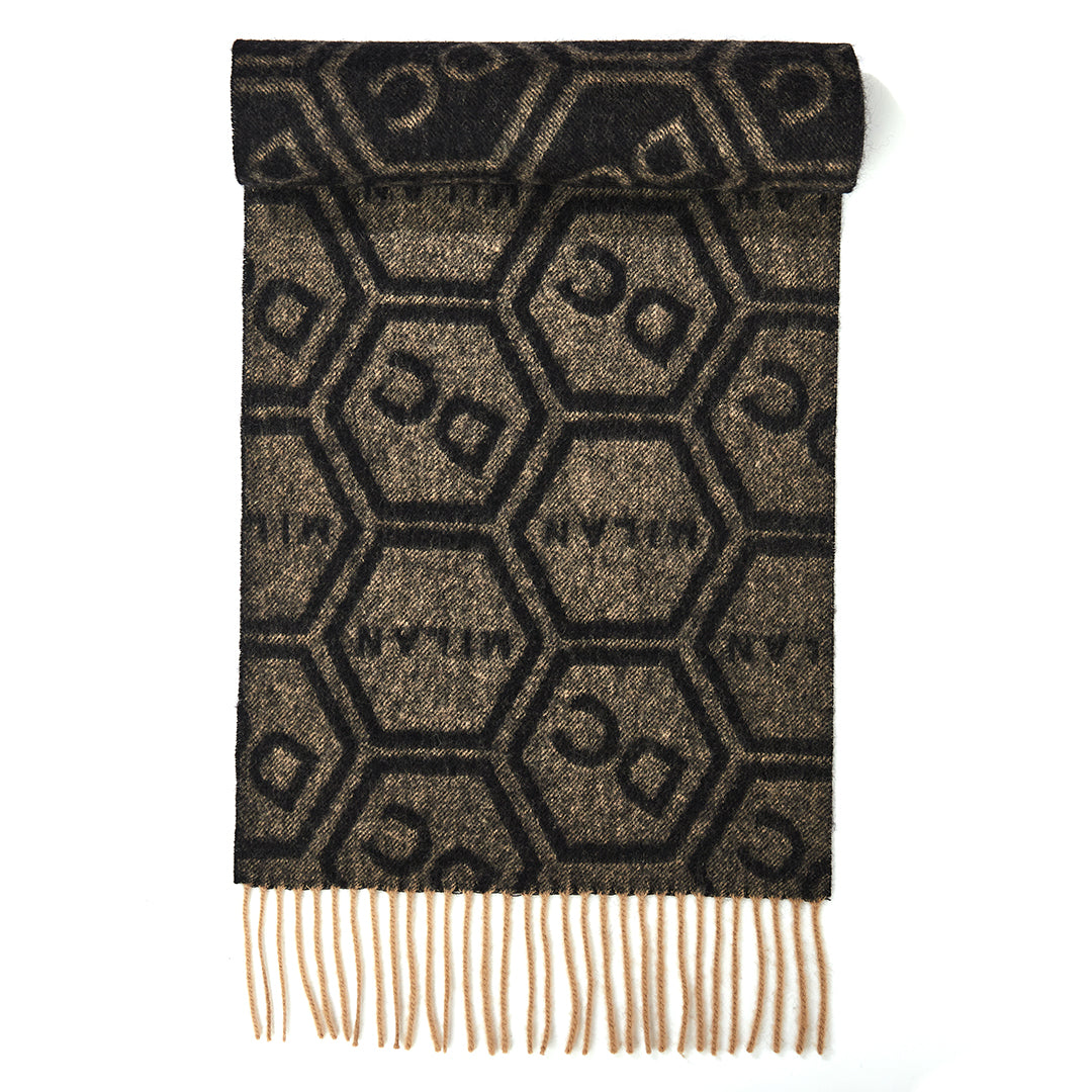 Lucchi Italy Scarf Exclusive Iconic Design 100% Pure Wool