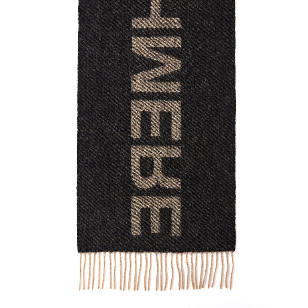 Lucchi Italy Edinburgh Charcoal Scarf 100% Pure Lambswool