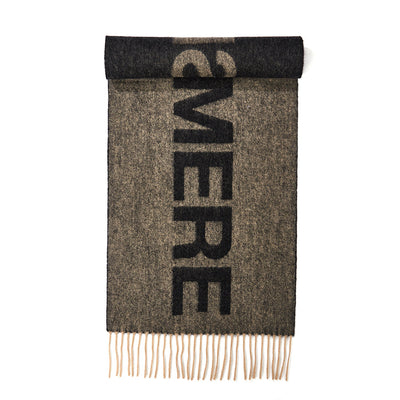 Lucchi Italy Edinburgh Charcoal Scarf 100% Pure Lambswool