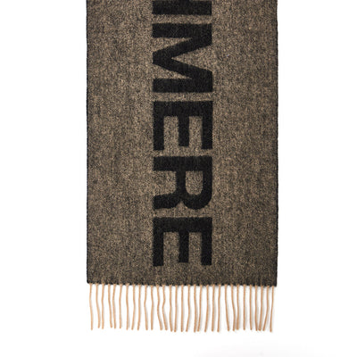 Lucchi Italy Edinburgh Charcoal Scarf 100% Pure Lambswool