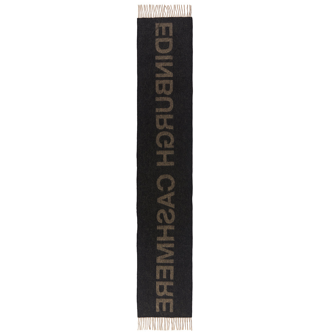 Lucchi Italy Edinburgh Charcoal Scarf 100% Pure Lambswool