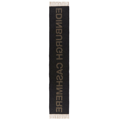 Lucchi Italy Edinburgh Charcoal Scarf 100% Pure Lambswool
