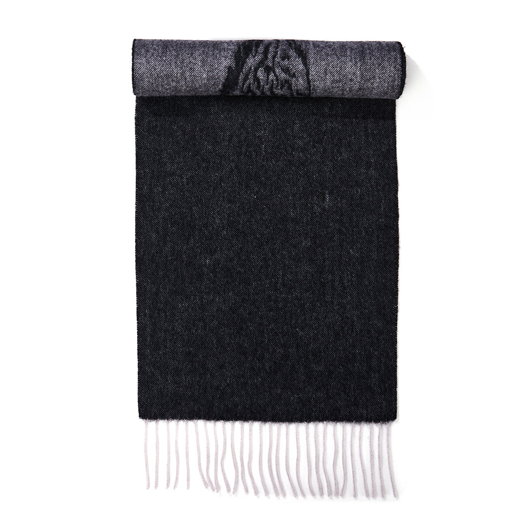 Lucchi Italy Stag Grey Scarf 100% Pure Lambswool
